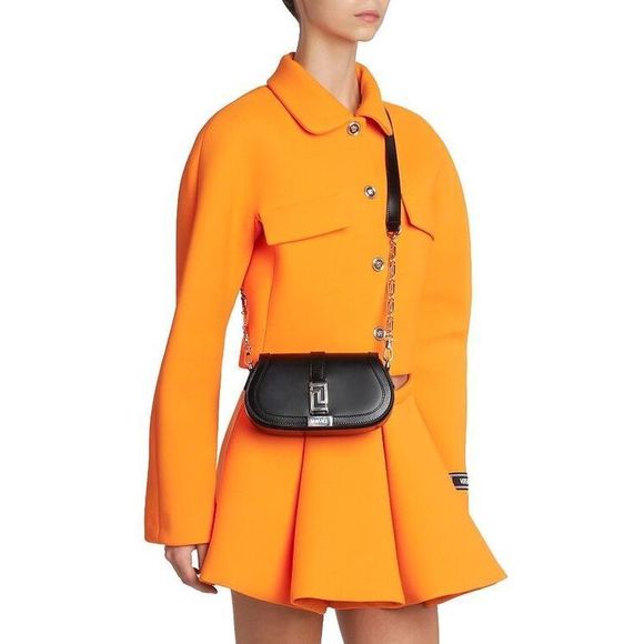 Versace Greca Goddess Mini Leather Handbag Caramel - Picture 2 of 3